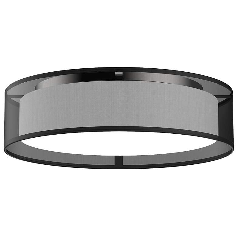 Image 1 Dalton 16" Wide Black Organza LED Ceiling Light