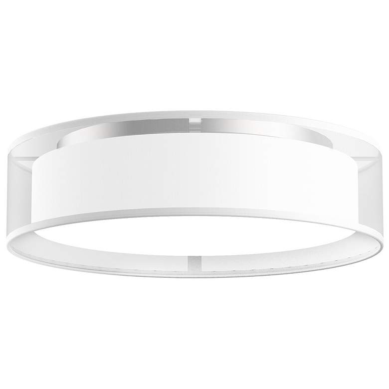 Image 1 Dalton 16" Wide White Organza LED Ceiling Light