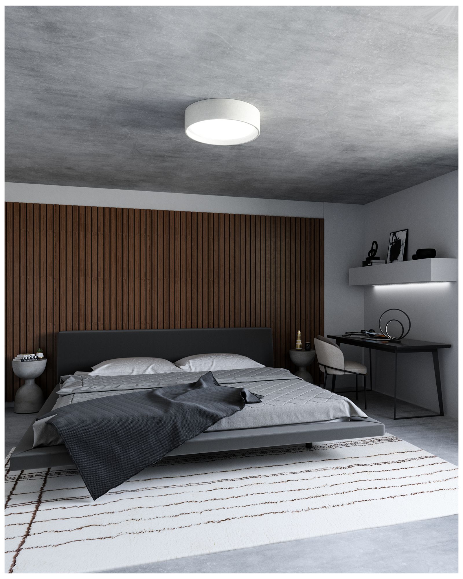 Image 3 Dalton 20" Wide White LED Ceiling Light more views