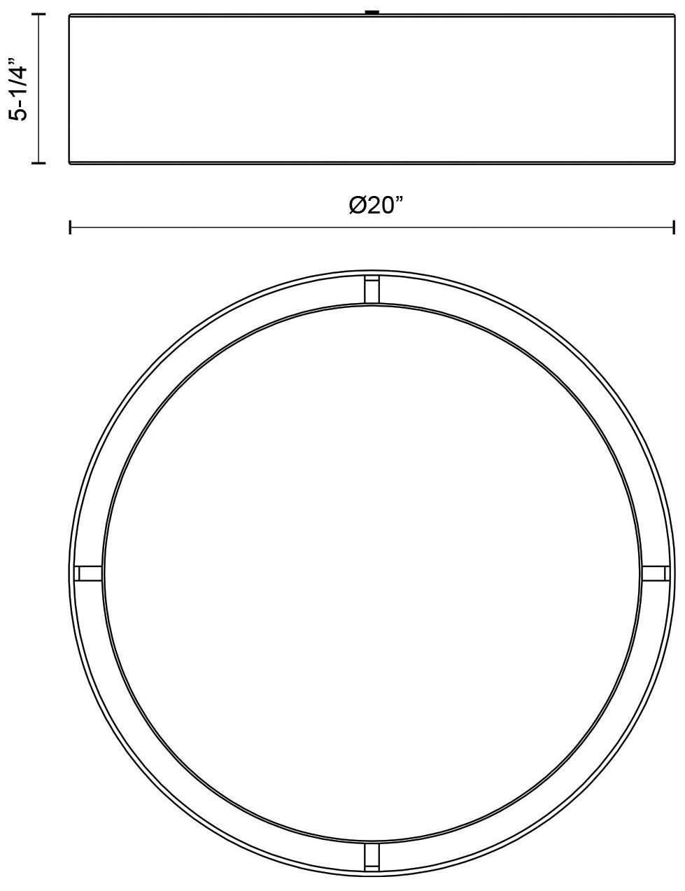 Image 5 Dalton 20" Wide White LED Ceiling Light more views