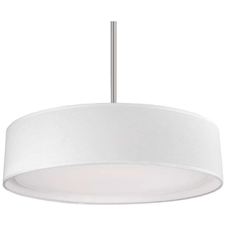 Image 2 Dalton 20" Wide White LED Drum Pendant Light