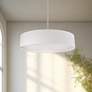 1_Dalton 20" Wide White LED Drum Pendant Light