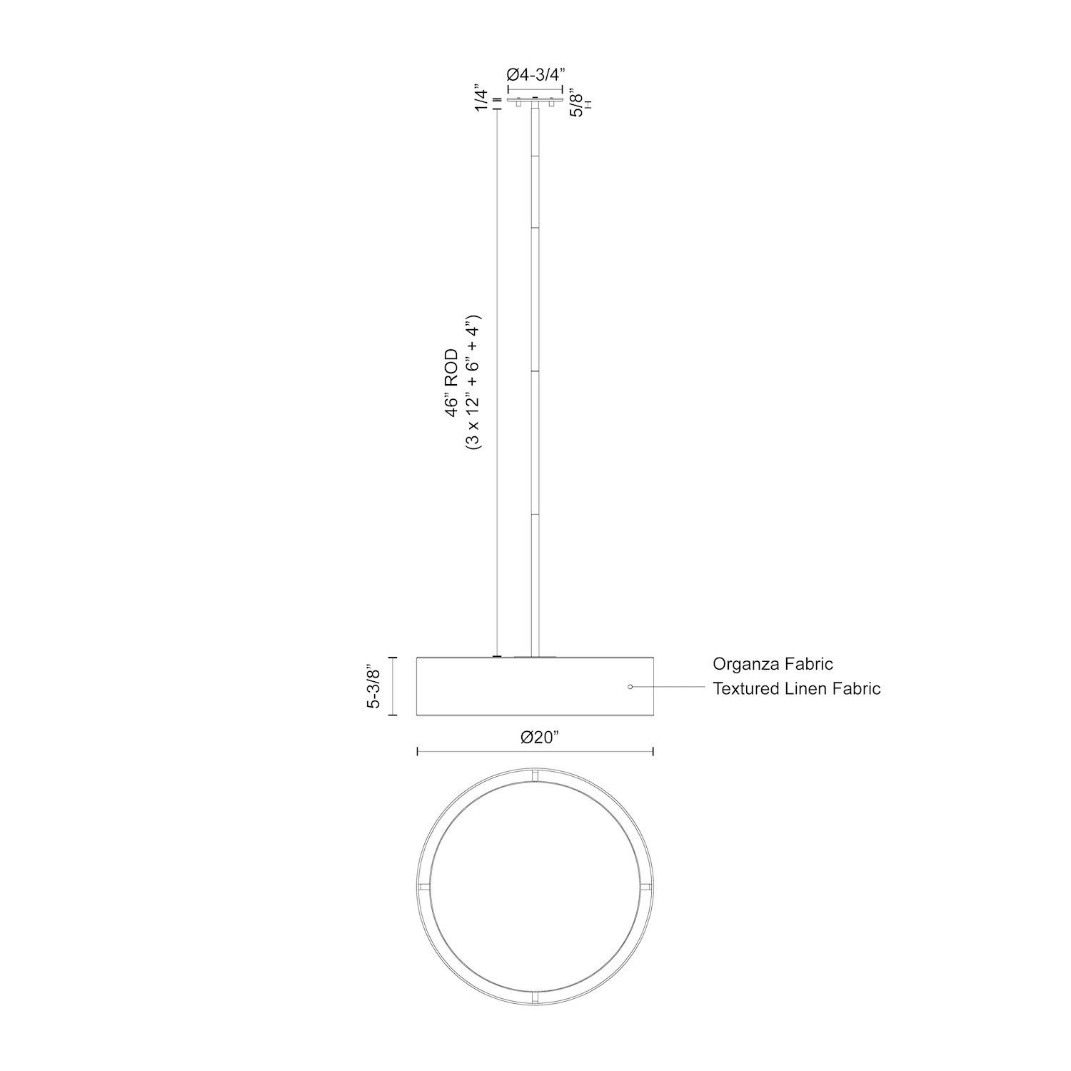 Image 4 Dalton 20" Wide White LED Drum Pendant Light more views
