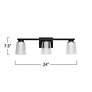 7_Dalton 24" Wide Black Bathroom Vanity With Clear Glass Shade more views