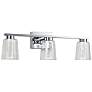 2_Dalton 24" Wide Chrome Bathroom Vanity With Clear Crystal Shade