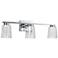 Dalton 24" Wide Chrome Bathroom Vanity With Clear Crystal Shade