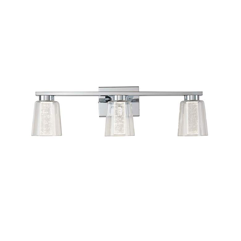 Image 3 Dalton 24" Wide Chrome Bathroom Vanity With Clear Crystal Shade more views