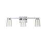 3_Dalton 24" Wide Chrome Bathroom Vanity With Clear Crystal Shade more views