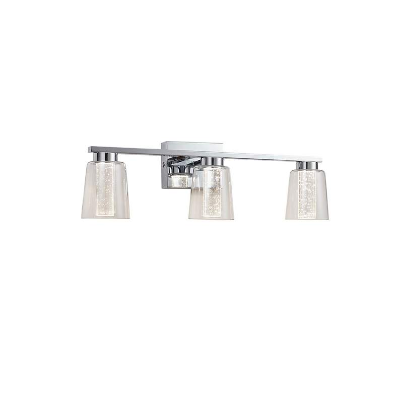 Image 4 Dalton 24" Wide Chrome Bathroom Vanity With Clear Crystal Shade more views