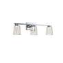 4_Dalton 24" Wide Chrome Bathroom Vanity With Clear Crystal Shade more views