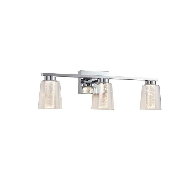 Image 5 Dalton 24" Wide Chrome Bathroom Vanity With Clear Crystal Shade more views