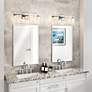 7_Dalton 24" Wide Chrome Bathroom Vanity With Clear Crystal Shade more views