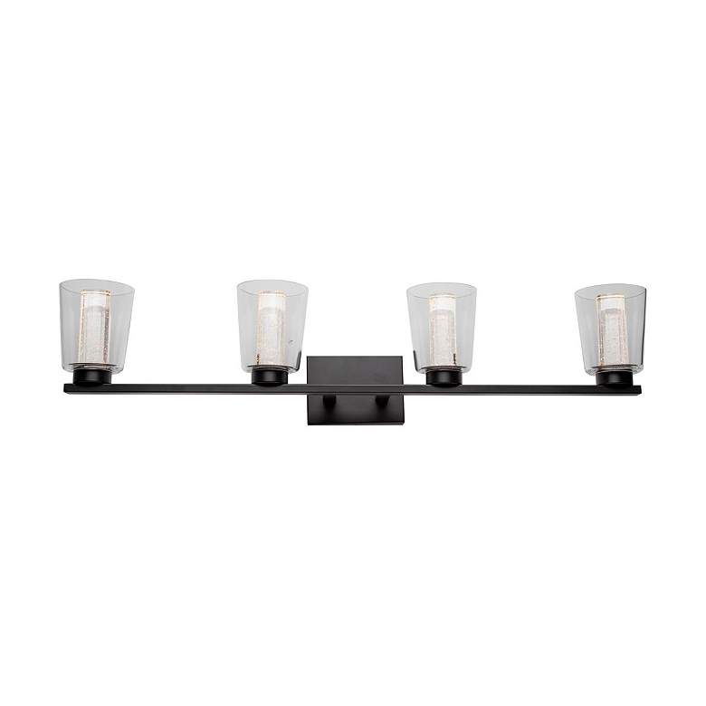 Image 5 Dalton 33.25" Wide Black Bathroom Vanity With Clear Crystal Shade more views