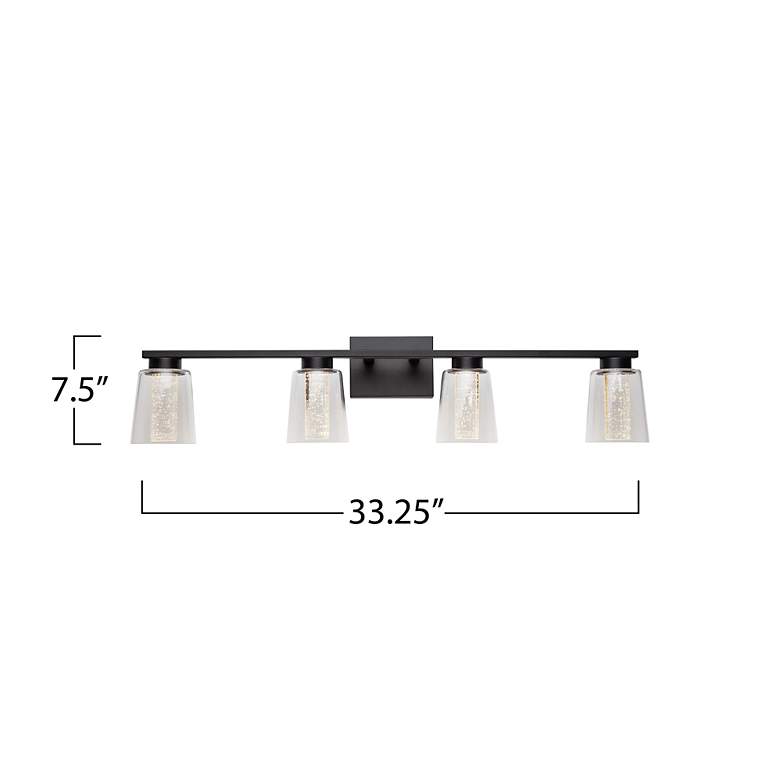 Image 7 Dalton 33.25" Wide Black Bathroom Vanity With Clear Crystal Shade more views