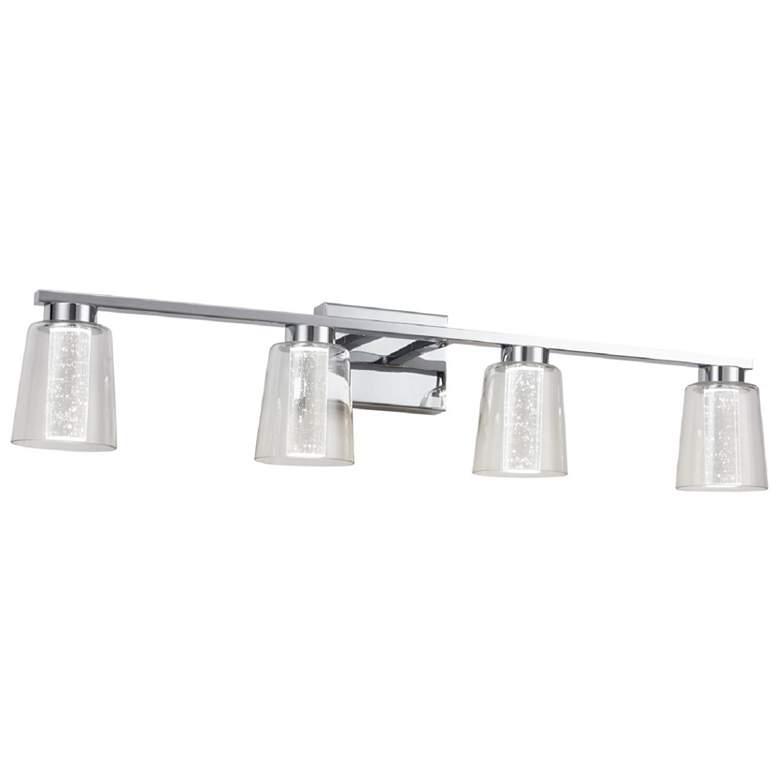 Image 1 Dalton 33.25" Wide Chrome Bathroom Vanity With Clear Crystal Shade