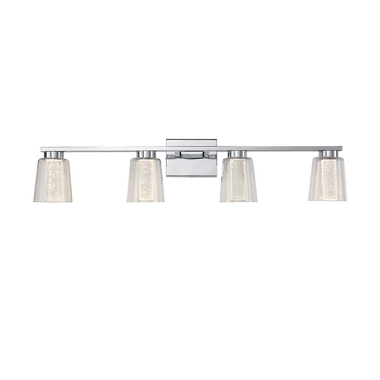 Image 3 Dalton 33.25" Wide Chrome Bathroom Vanity With Clear Crystal Shade more views