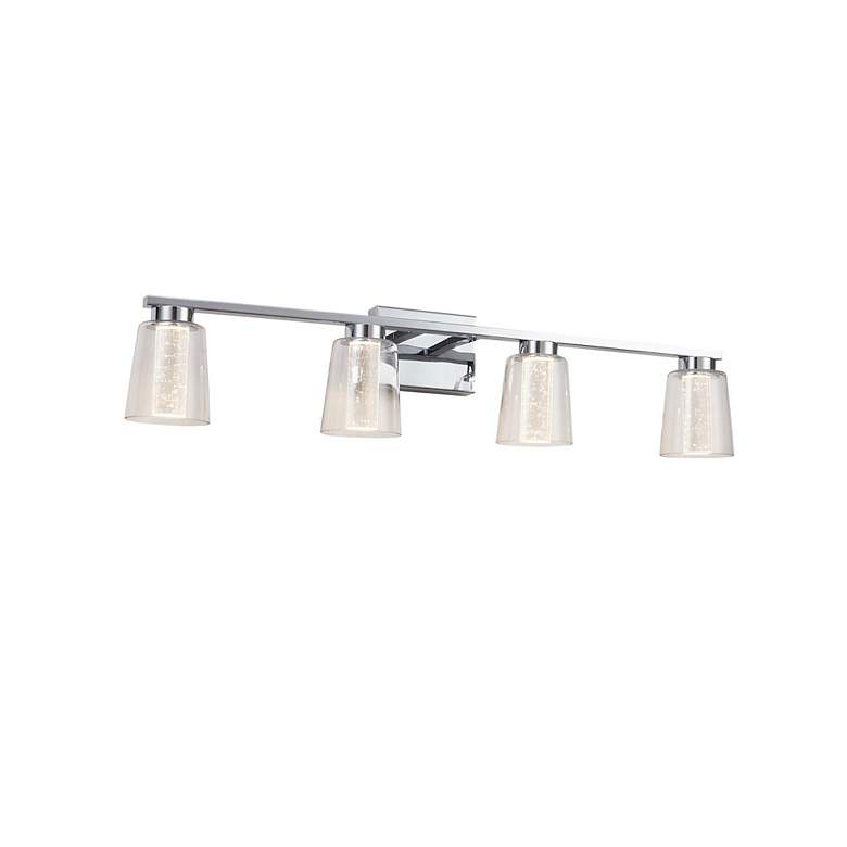 Image 5 Dalton 33.25" Wide Chrome Bathroom Vanity With Clear Crystal Shade more views