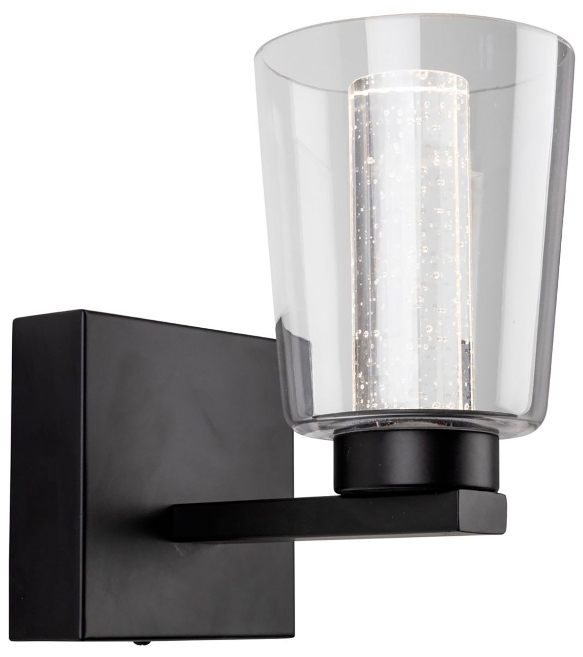 Image 3 Dalton 4.25" Wide Black Bathroom Sconce With Clear Crystal Shade more views