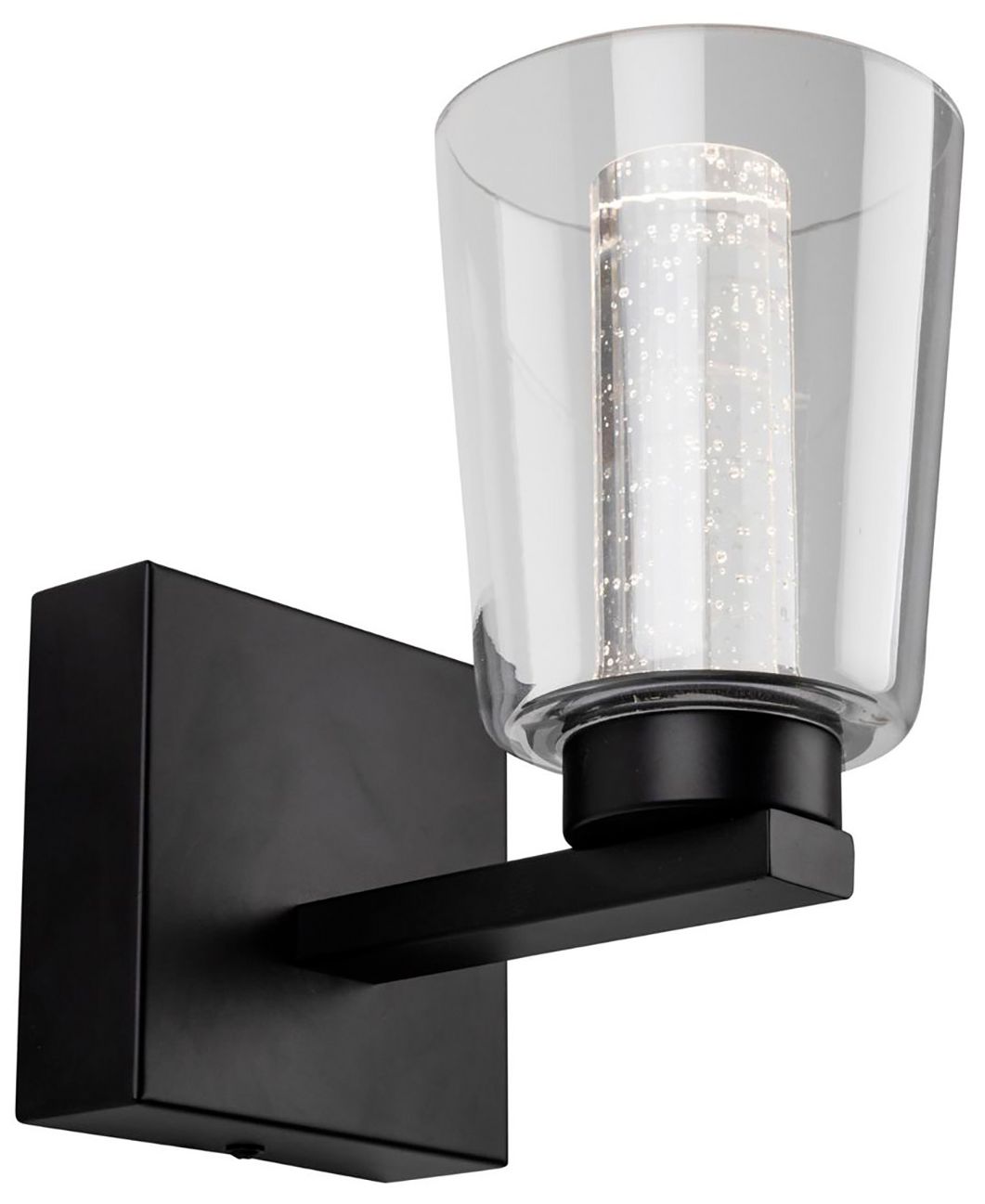 Image 4 Dalton 4.25" Wide Black Bathroom Sconce With Clear Crystal Shade more views