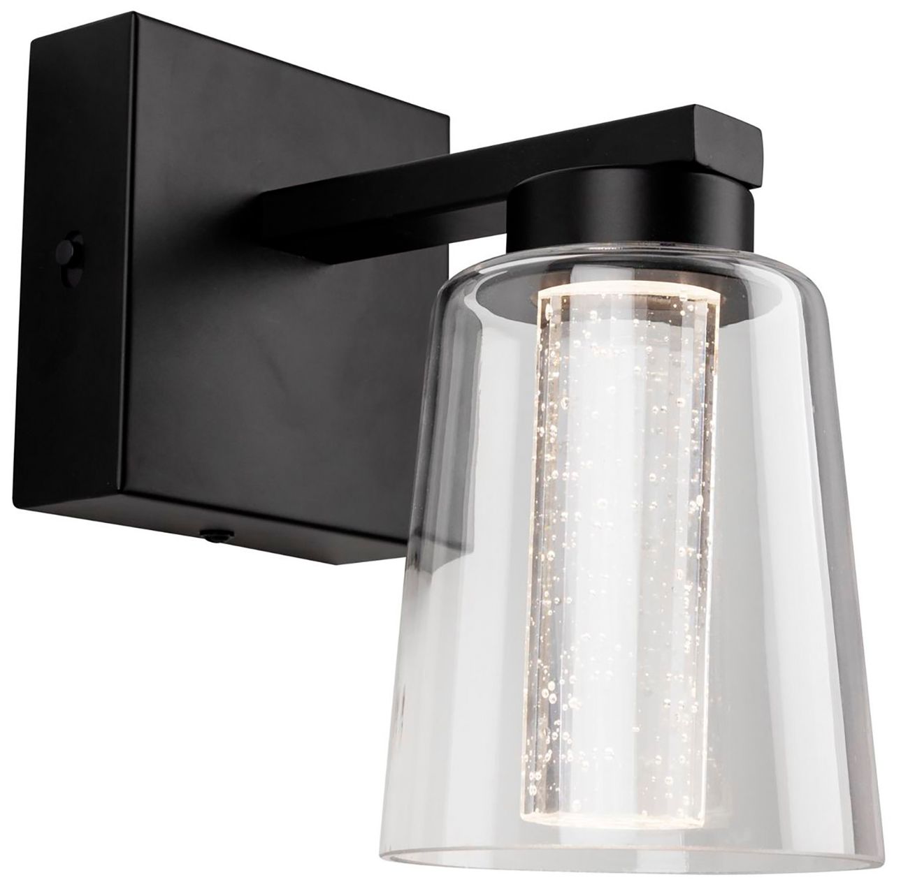 Image 5 Dalton 4.25" Wide Black Bathroom Sconce With Clear Crystal Shade more views