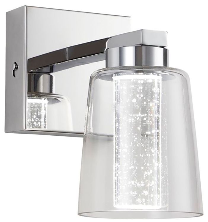 Image 5 Dalton 4.25" Wide Chrome Bathroom Sconce With Clear Crystal Shade more views