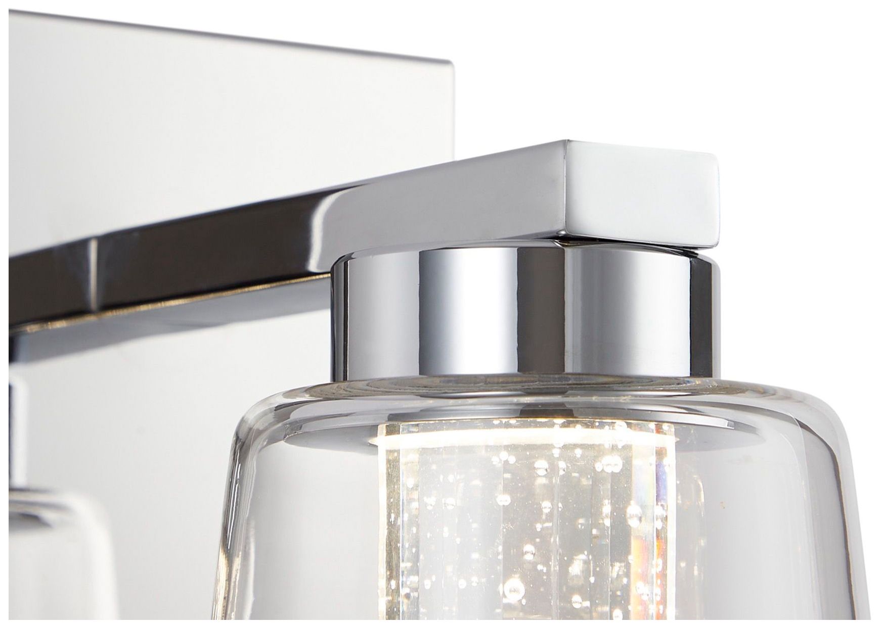 Image 7 Dalton 4.25" Wide Chrome Bathroom Sconce With Clear Crystal Shade more views