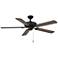 Dalton 52" Matte Black Ceiling Fan by Wind River