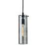 2_Dalton 6" Wide Black Metal Glass Tube Mini Pendant