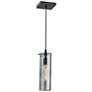 5_Dalton 6" Wide Black Metal Glass Tube Mini Pendant more views
