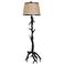 Dalton 63.5"H Lodge Antler Brown Floor Lamp w/ Black Lining Shade