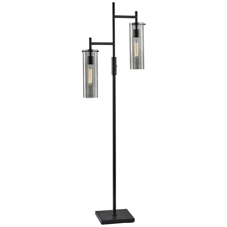Image 1 Dalton Black Metal 2-Light Floor Lamp