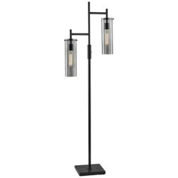 Dalton Black Metal 2-Light Floor Lamp
