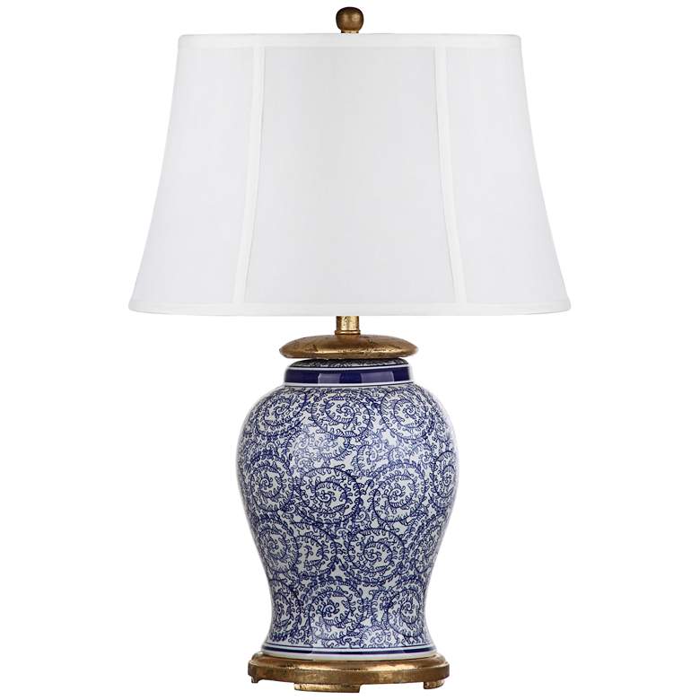 Image 1 Dalton Blue and White Porcelain Table Lamp