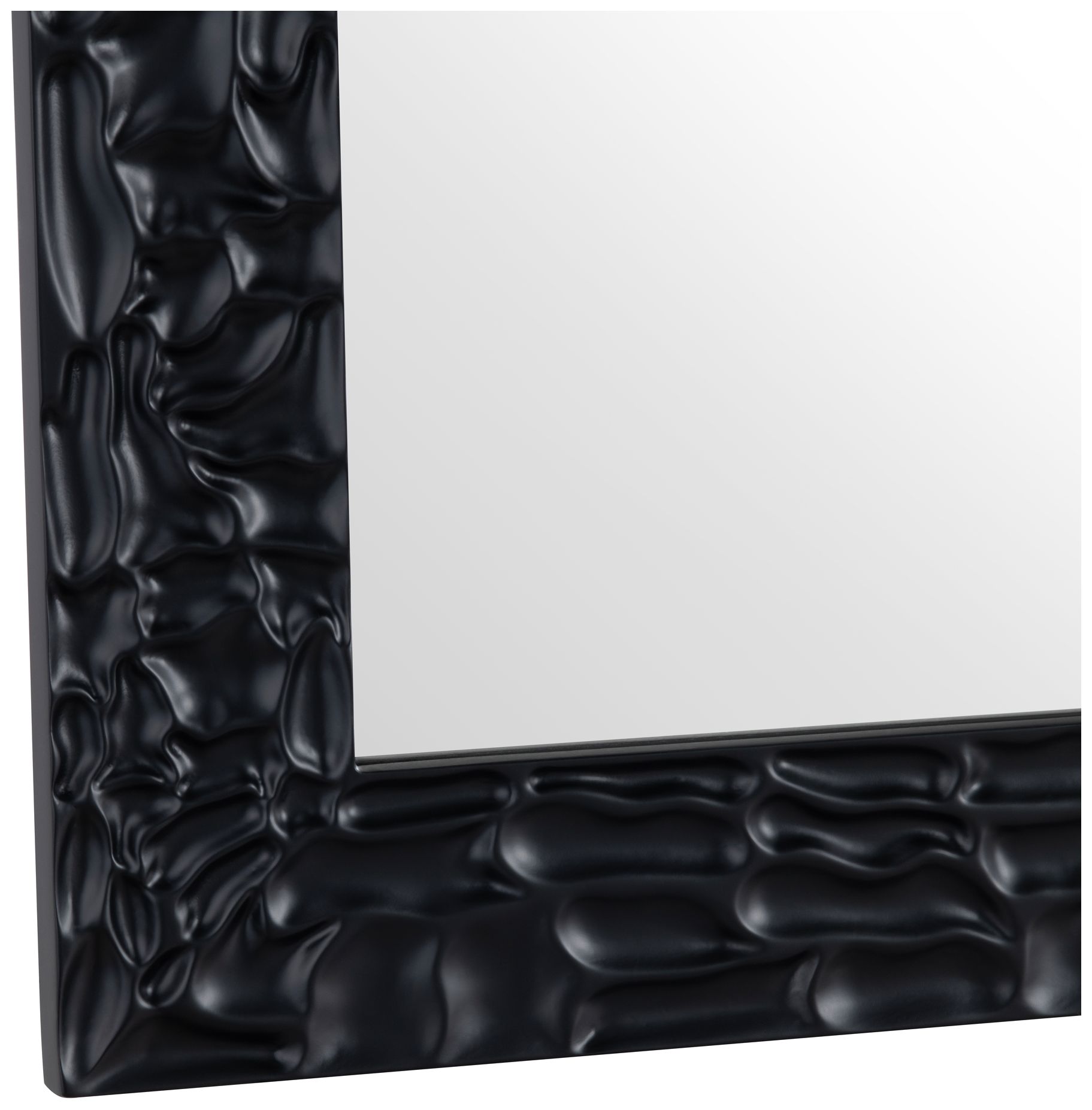 Image 2 Dalton I Textured Frame Wall Mirror - Black more views