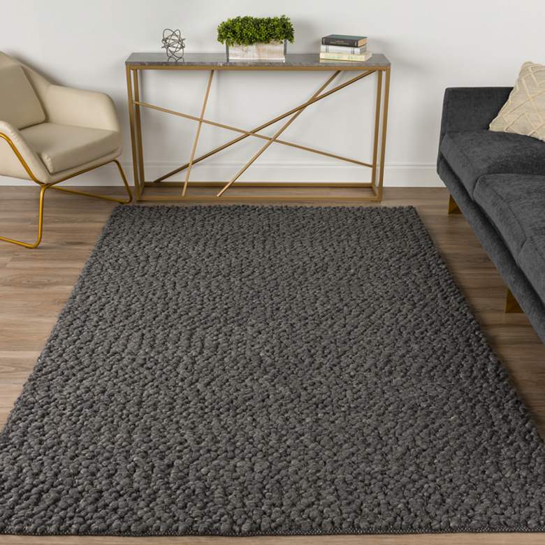 Image 1 Dalyn Gorbea GR1 5&#39;x7&#39;6 inch Charcoal Wool Area Rug