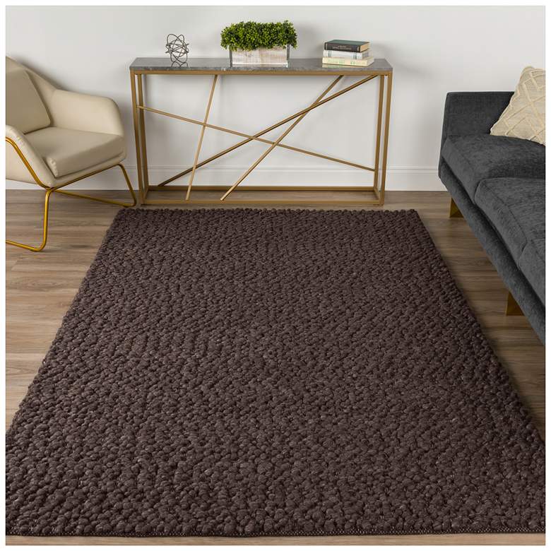 Image 1 Dalyn Gorbea GR1 5'x7'6" Chocolate Wool Area Rug