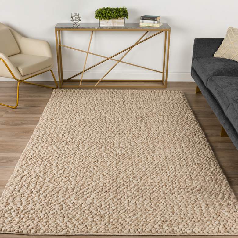 Image 1 Dalyn Gorbea GR1 5'x7'6" Latte Wool Area Rug