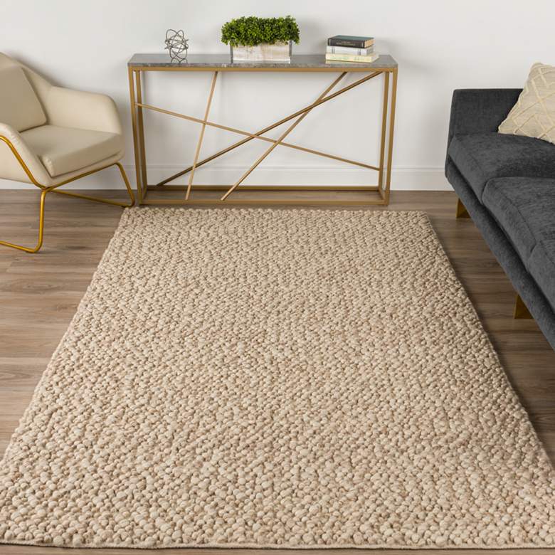 Image 1 Dalyn Gorbea GR1 5&#39;x7&#39;6 inch Latte Wool Area Rug