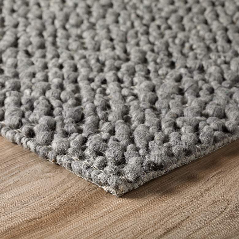 Image 4 Dalyn Gorbea GR1 5'x7'6" Pewter Wool Area Rug more views