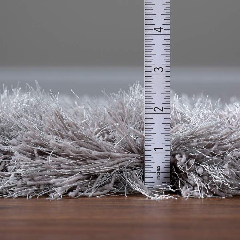 Image 5 Dalyn Impact IA100 5'x7'6" Silver and Gray Shag Area Rug more views