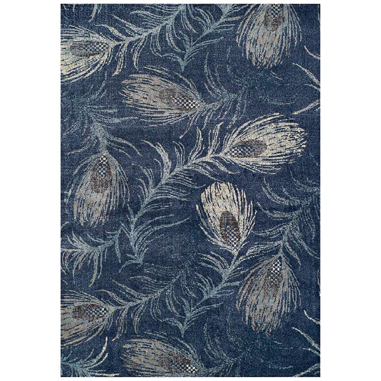 Image 1 Dalyn Lavita Woven LV206 5&#39;3 inch x 7&#39;7 inch Navy Blue Area Rug