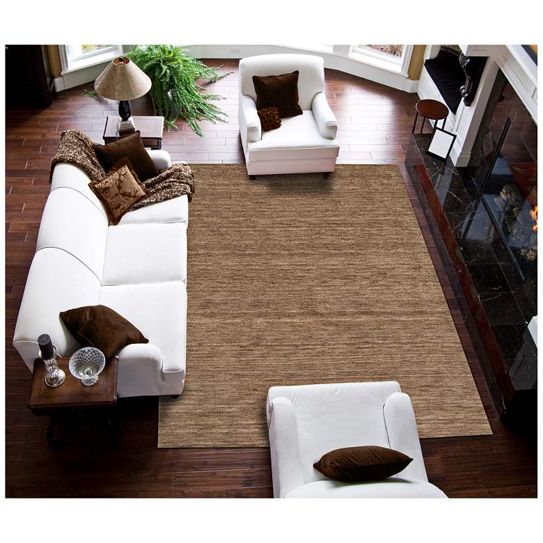 Image 3 Dalyn Rafia 5&#39;x7&#39;6 inch RF100TP Hand-Loomed Taupe Wool Area Rug more views