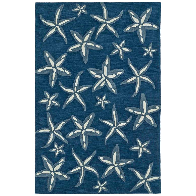 Image 1 Dalyn Seaside 5' x 7'6" Blue Starfish Rectangle Area Rug