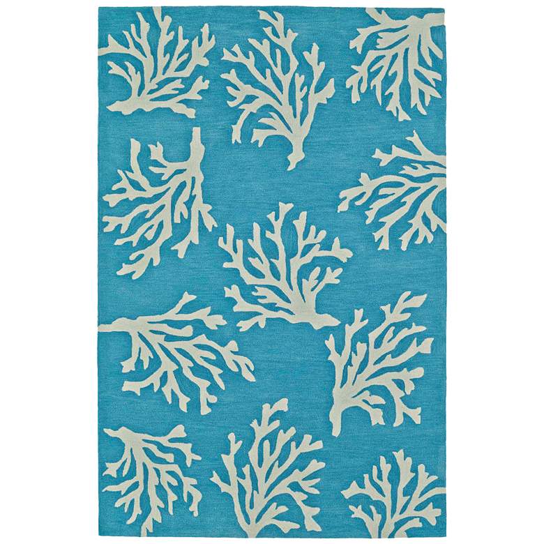 Image 1 Dalyn Seaside 5' x 7'6" Sky Coral Rectangle Area Rug