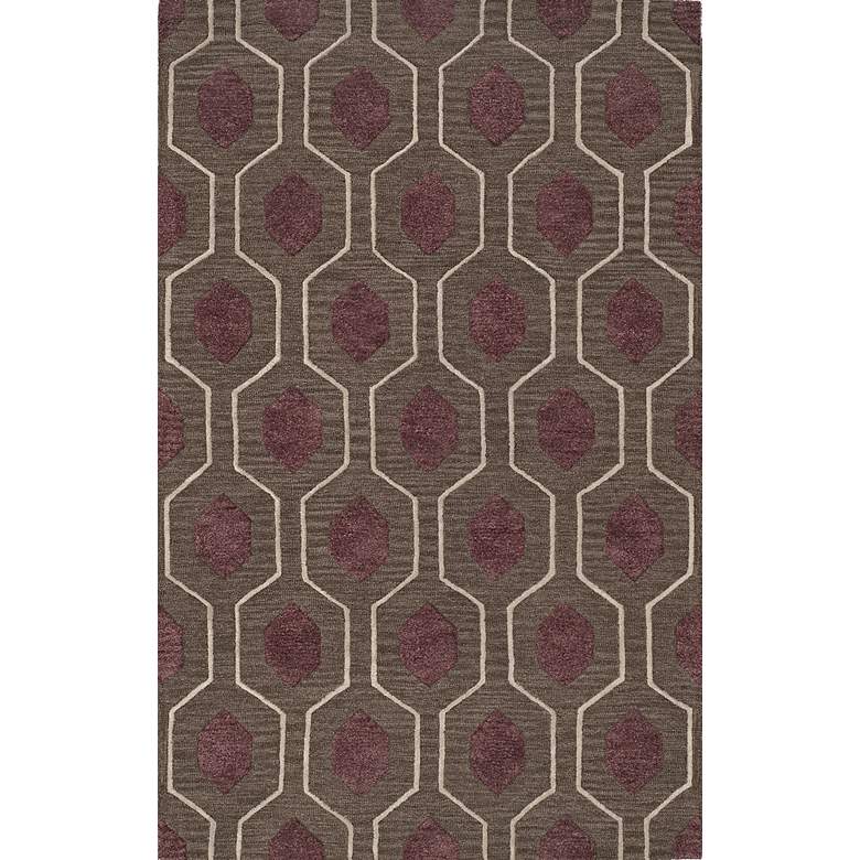 Image 1 Dalyn Tones TN1 5&#39;x7&#39;6 inch Charcoal Wool Area Rug