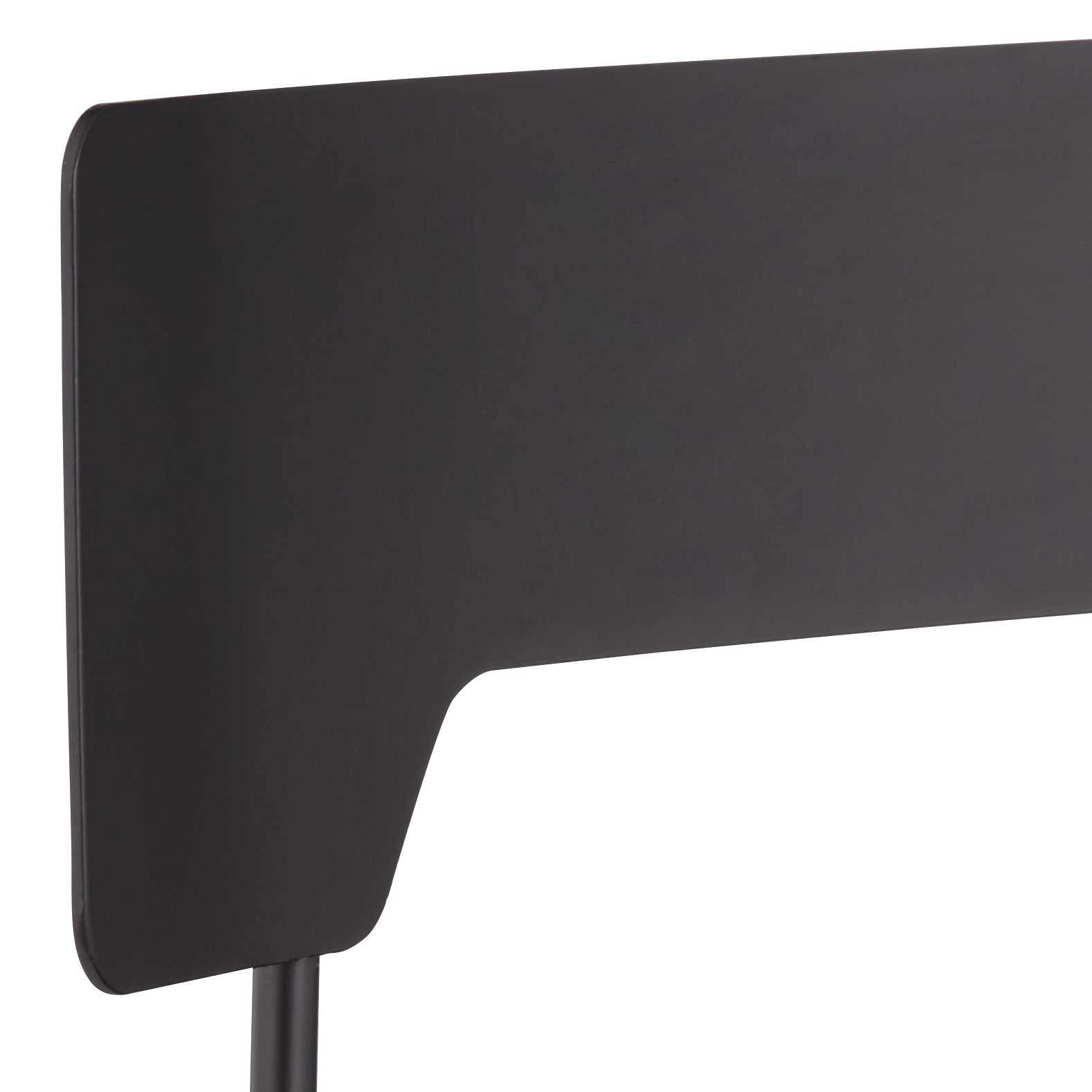 Image 4 Damari Matte Black Metal and Leather Swivel Counter Stool more views