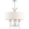 Damaris 22" Wide Polished Nickel 6-Light Chandelier