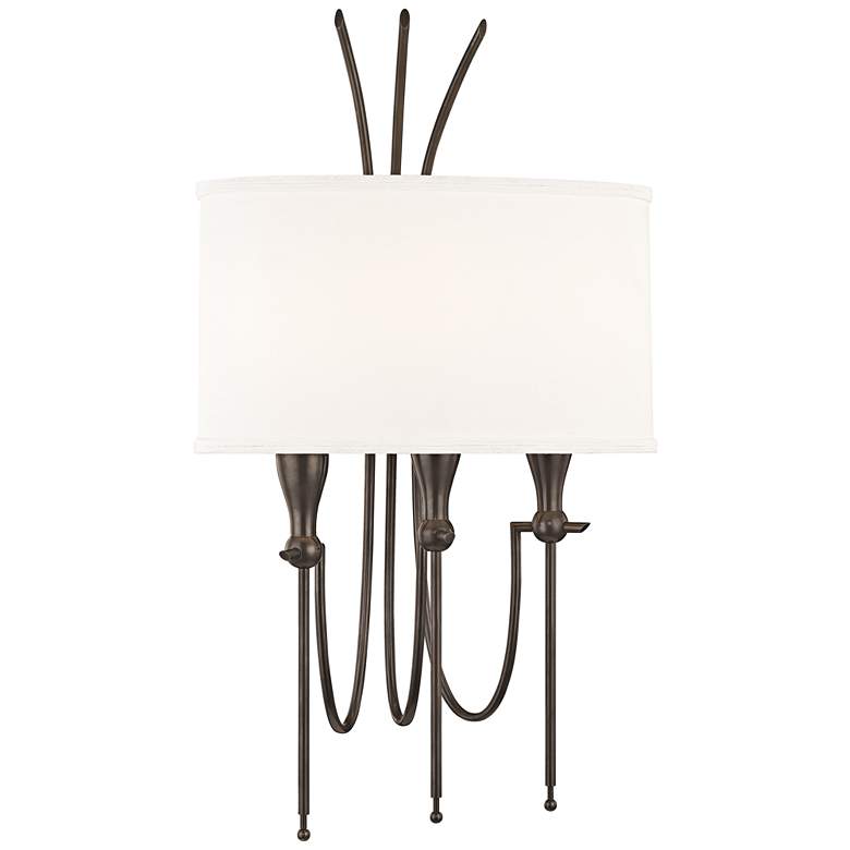 Image 1 Damaris 23 1/2" High Old Bronze 3-Light Wall Sconce