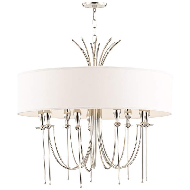 Image 1 Damaris 30" Wide Polished Nickel 9-Light Chandelier