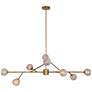 Damas 53" Wide Antique Gold 8-Light Chandelier